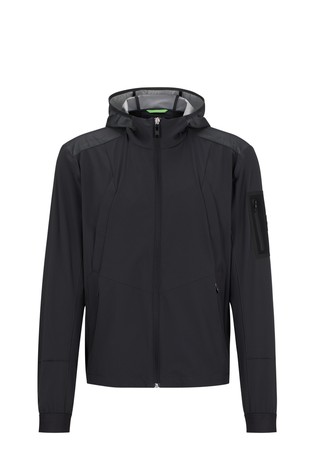 Vodoodbojna jakna od kombinacije tkanina s kapuljačom