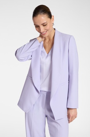 Crepe blazer with shawl collar