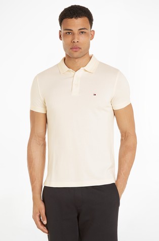 Slim fit polo majica s prugastim obrubima