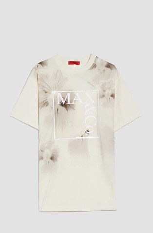 Floral print logo T-shirt