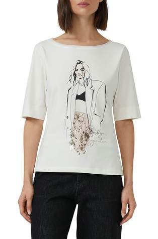 Jersey majica sa svjetlucavim umjetničkim otiskom