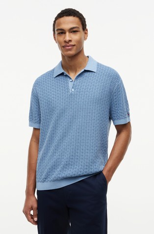 Short-sleeved Structured Polo Shirt