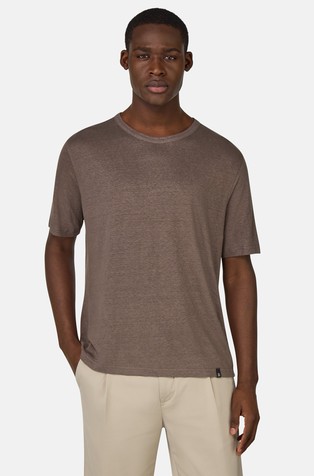 Majica od rastezljive lanene jersey tkanine