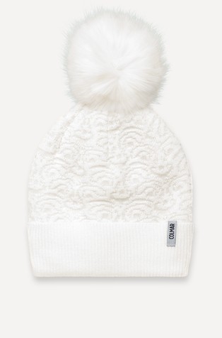 Viscose-blend beanie with pom-pom