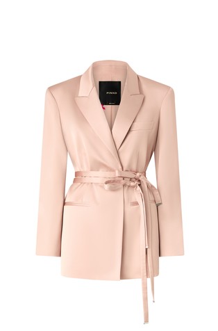 Satin jacket with belt