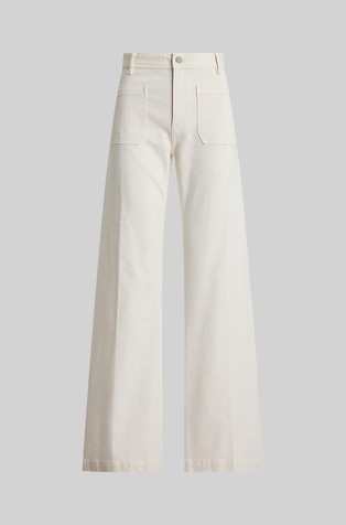 Široke jeans hlače s visokim strukom