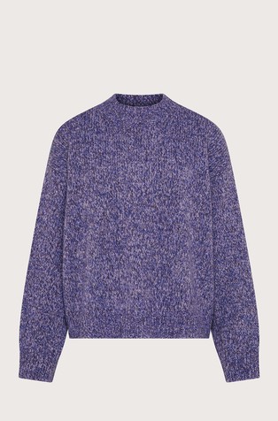 Mouliné knit sweater in wool blend