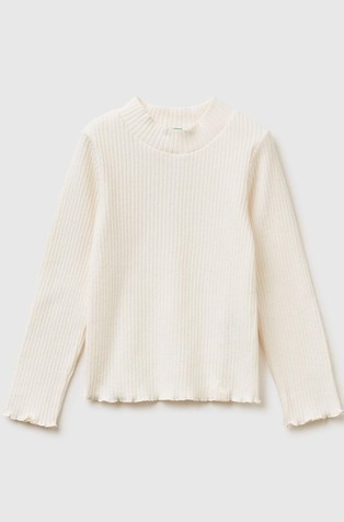 Majica od mješavine pamuka s povišenim ovratnikom