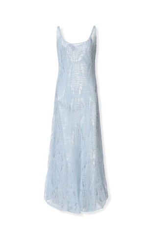 Duga mrežasto pletena  haljina od mješavine s moherom