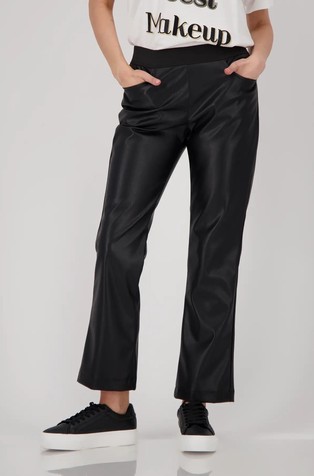 Straight fit hlače od umjetne kože