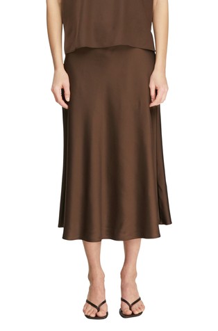 Midi satenska suknja