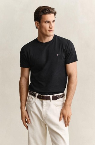 Slim fit majica kratkih rukava s izvezenim logotipom