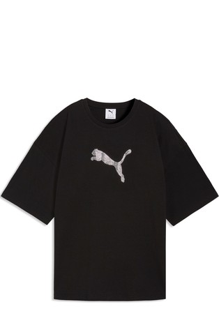 Essentials Graphics oversized fit majica s ukrasnim kamenčićima