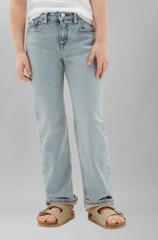 Straight fit jeans hlače sa svijetlo ispranim izgledom