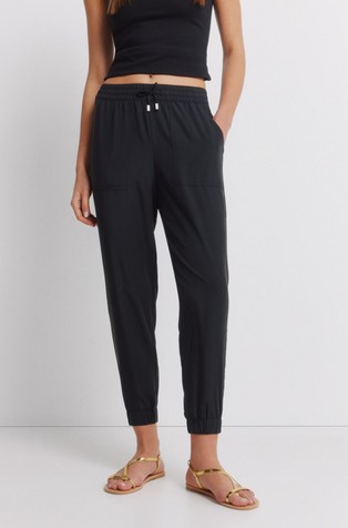 Jogger trousers with elasticated trim