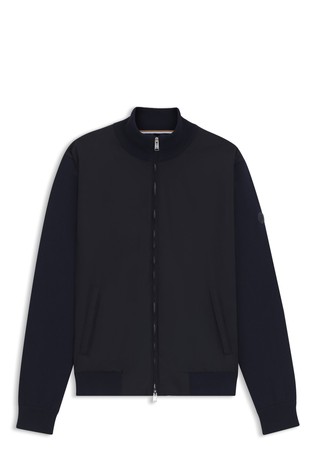 Jakna od kombinacije materijala s dvostrukim monogramom B