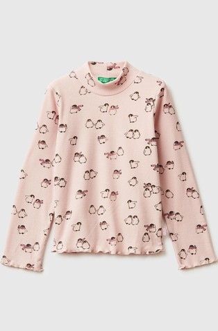 Slim fit majica dugih rukava s uzorkom