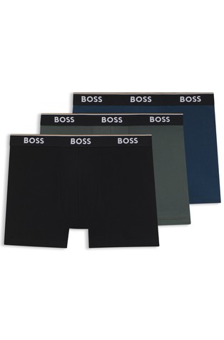 Paket od 3 para bokserica od rastezljivog pamuka s logo obrubom