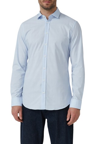 Pripijena košulja od rastezljive pamučne tkanine s kariranim uzorkom