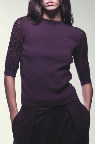 Nives pleten pulover s 3/4 rukavima