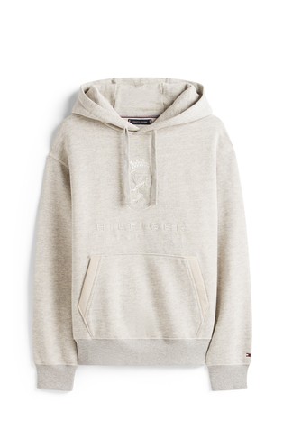 Varsity relaxed fit pulover s kapuljačom i flisiranom unutrašnjošću