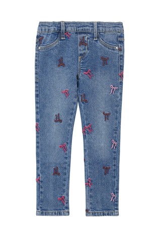 Skinny fit jeans hlače s vezovima