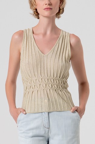 Pleten top sa svjetlucavim lurex vlaknima