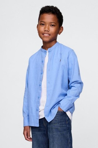 Košulja od mješavine lana i pamuka za dječake