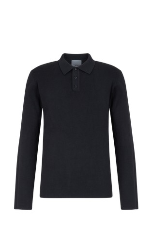 Slim fit polo majica dugih rukava od mješavine pamuka