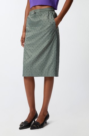 Suknja od najlona s ukrasnim kamenčićima