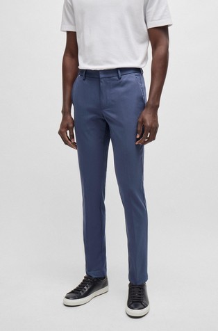 Slim-fit trousers in a cotton blend with stretch