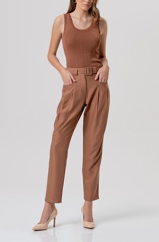 Carrot fit hlače od rastezljive Milano tkanine