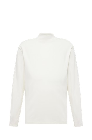 Pamučna majica dugih rukava s povišenim ovratnikom