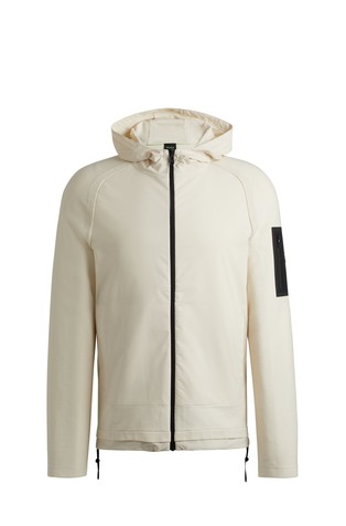 Pulover od kombinacije materijala s kapuljačom