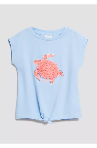 T-shirt with 3D artwork and bow