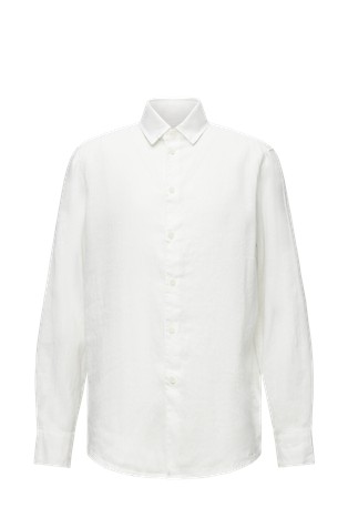 Regular fit košulja od mješavine lana i pamuka