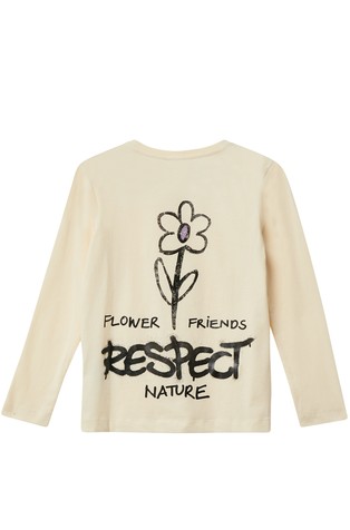 Loose fit majica dugih rukava s velikim otiskom straga