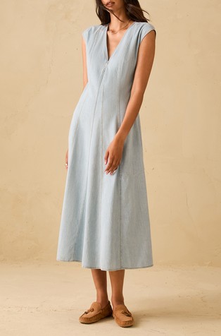 Denim haljina bez rukava