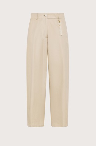 Hlače od mješavine pamuka s visokim strukom