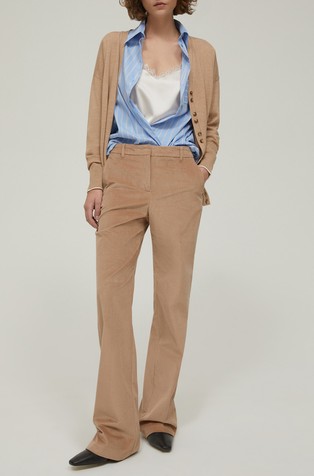 Straight fit baršunaste hlače