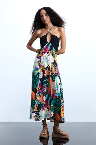 Tropical maxi dress