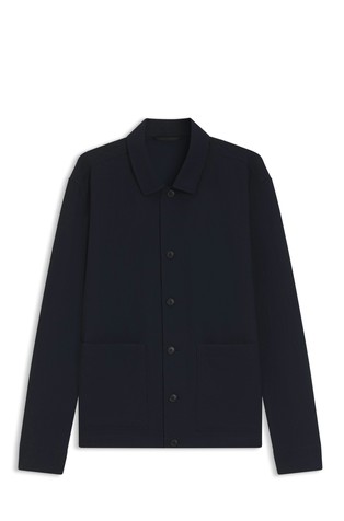 Relaxed-fit overshirt in performance seersucker