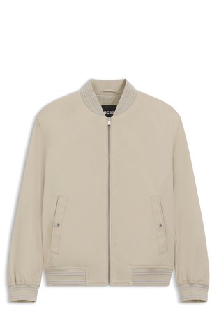 Water-repellent bomber jacket