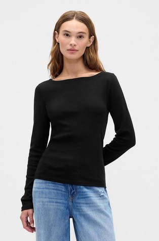 Ženska majica dugih rukava s čamac izrezom