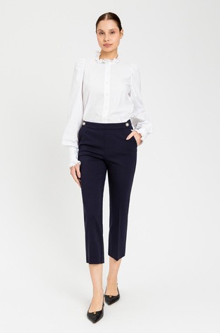 Cigarette trousers with decorative buttons