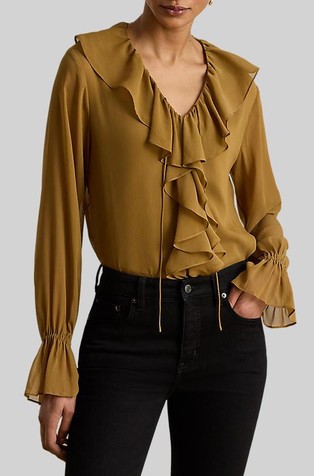 Bluza od žoržeta s volanima