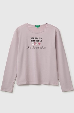 Long-sleeved cotton T-shirt with print