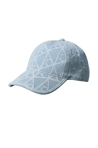 Allover Emblem Logo Denim Baseball Cap