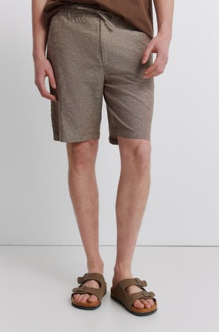 Comfort slim fit bermude od pamuka i lana