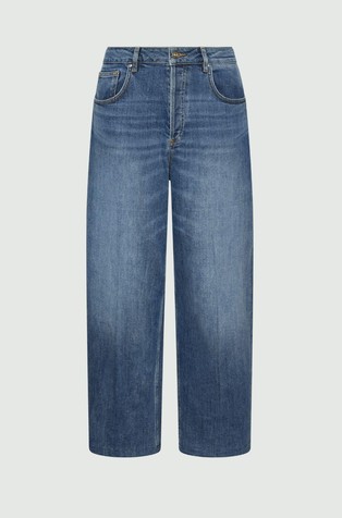 Rastezljive jeans hlače sa širokim nogavicama
